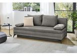 Schlafsofa JOCKENHÖFER GRUPPE "Laurin, B: 202 cm, Liegefl. 158x200 cm, Dauerschläfer", grau, B:202cm T:105cm, Korpus: 100% Polyester;Kissen: 100% Polyester, Sofas, Schlafsofa, mit Schlaffunktion, Bettkasten, Kaltschaumtopper &1 Zierkissen