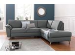Ecksofa SIT & MORE "Texel L-Form", grau (fango), B:250cm H:87cm T:201cm, Kunstleder SOFTLUX;Luxus-Microfaser (100% Polyester), Sofas, Ecksofa, mit Federkern, wahlweise mit Schlaffunktion und Bettkasten