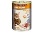 PREMIERE Meat Menu Nassfutter Katze Adult Rind und Huhn 24x400 g