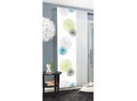 Möbelix , Grün , Textil , Kreise , 60x245 cm , mit Beschwerungsstab, mit Paneelwagen, Seidenoptik, mit Metallabschlussleisten ,
