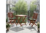 Gardenson , Grün, Eukalyptusholzfarben , Holz , Eukalyptusholz , Hartholz , Füllung: Polyurethan (Pur) , quadratisch , FSC 100% , Stühle klappbar ,