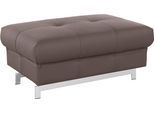 Hocker COTTA "Chef", braun (cocoa), Hocker, B/H/T: 100cm x 46cm x 65cm, Leder PAMPAS, 100% Echtleder, Hocker, Hocker mit eleganter Steppung, Bodenfreiheit 12,5 cm, B:100cm H:46cm T:65cm