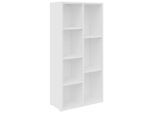 Boxxx Regal , Weiss , Holzwerkstoff , 5 Fächer , 50x106x26 cm , Wohnzimmer, Regal, Bücherregale