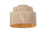 Trio Leuchten Deckenleuchte , Naturfarben, Beige , Metall, Textil , 23 cm , Lampen & Leuchten, Innenbeleuchtung, Deckenlampe, Deckenlampen