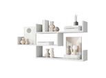 Mid.you Wandregal , Weiss , Holzwerkstoff , 119.1x55x18 cm , hängend , Wohnzimmer, Regal, Wandregal