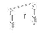 Geberit Scharnier-Set 598070000 für WC-Sitz