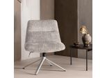 Livetastic , Grau , Metall, Textil , 73x82x62 cm , Sitzfläche 360° drehbar, Wippfunktion ,