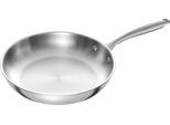Bratpfanne HENCKELS BY ZWILLING "Glace", silber (silberfarben), B:29,4cm H:8,5cm L:51cm Ø:28cm, Pfannen, Bratpfanne, Hochwertiger Edelstahl, Ideal für scharfes Anbraten, Induktion