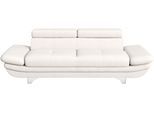 3-Sitzer COTTA "Enterprise", weiß (altweiß), B:233cm H:75cm T:104cm, Softlux-Kunstleder;Luxus-Kunstleder, Sofas, 3-Sitzer, Big-Sofa, mit Armteilverstellung & Kopfteilverstellung