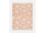 Wohndecke MARIMEKKO "UNIKKO", rosa (pink), B:130cm L:180cm, Baumwolle, Wolle, Wohndecken, Wohndecke, 130x180 cm