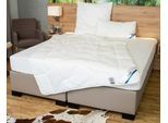 Microfaserbettdecke BECO "BeCo Medibett MF50 Made in Green 135x200 cm und weitere Größen", weiß (weiß, neutral), B:155cm L:220cm, Bezug: 100% Baumwolle. Füllung: 100% Polyester, Bettdecken, Microfaserbettdecke, Made in EU, allergiker geeignet (Hausstauballergiker)