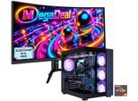 COUGAR Gaming-PC-Komplettsystem "MegaDeal FV150 BK 2845 AMD Ryzen 5 9600X 32GB DDR5 1TB SSD RTX 5060Ti", Energieeffizienz: F, schwarz, Microsoft Windows 11 Home (64 Bit), 32 GB RAM 1.000 GB SSD, Computer_Komplettsysteme, Windows 11, DDR5 RAM + MSI MAG 342CQR E2 Curved Monitor 86cm (34"), Gaming-PC-Komplettsystem