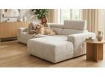 Ecksofa OTTO HOME "Ballerup 235 x 175 cm, auch mit verstellbarer Sitztiefe", beige (silber), B:285cm H:80cm T:175cm, 100% Polyester, Sofas, Ecksofa, Kopfteile verstellbar, Pet Friendly Bezug, L-Form
