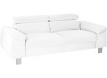 3-Sitzer COTTA "Komaris, B: 193 cm", weiß, Sofas, Kinder, B/H/T: 193cm x 104cm, Leder PAMPAS,mit Kopfteilverstellung, Microfaser PRIMABELLE (100% Polyester);Kunstleder SOFTLUX;Feinstruktur (100% Polyester);Kunstleder SOFTLUX/Struktur (100% Polyester);NaturLEDER, 3-Sitzer, mit Kopfteilverstellung, B:193cm T:104cm