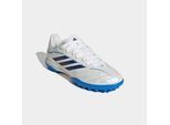 Fußballschuh ADIDAS PERFORMANCE "COPA PURE IV CLUB KIDS, HYBRIDRASEN", Mädchen, Gr. 38, zero metallic, dunkelblau, lucid ray blau, Synthetik, Schuhe Fußballschuh, für Kinder & Jugendliche