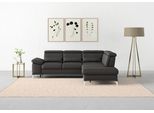 Ecksofa SIT & MORE "Cabrio L-Form, B: 274 cm, mit Sitztiefen-, Arm- & Kopfteilverstellung", braun (mokka), B:274cm H:87cm T:230cm, Sofas, Ecksofa, 3 Nierenkissen, Federkern, optional Schlaffunktion und Stauraum