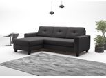 Ecksofa OTTO HOME "Varese", schwarz, B:239cm H:91cm T:164cm, Sofas, Ecksofa, wahlweise mit Schlaffunktion und Bettkasten