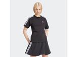 T-Shirt ADIDAS ORIGINALS "3 STRIPE TEE", Damen, Gr. XS, schwarz, Obermaterial: 94% Baumwolle, 6% Elasthan, gestreift, normal, Rundhals, Shirts T-Shirt, ohne Verschluss, mit Rippdetails, aus Baumwolle und Elasthan