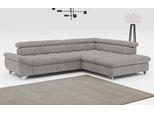 Ecksofa COTTA "Gemini L-Form, B: 312 cm", grau (stone), B:312cm T:234cm, Sofas, Ecksofa, mit Kopfteilverstellung, optional Schlaffunktion