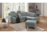 Ecksofa OTTO HOME "Alta L-Form", grün (grüngrau), B:250cm H:89cm T:201cm, Struktur ( 100% Polyester);Struktur fein ( 100% Polyester);Luxus-Microfaser ALTARA NUBUCK (100% Polyester), Sofas, Ecksofa, mit Federkern und Kontrastnaht, Füße Buche eichefarben