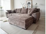 Ecksofa HOME AFFAIRE "Cara Mia L-Form, B: 325 cm - OTTO. Verlässliche Qualität.", braun (taupe), B:325cm H:87cm T:183cm, Luxus-Microfaser Vintageoptik (100% Polyester);Microfaser Antiklederoptik (100% Polyester), Sofas, Ecksofa, 4 Zierkissen, optional Schlaffunktion & Bettkasten, Topseller