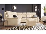 Ecksofa SIT & MORE "Boccaccio L-Form", weiß (ivory), B:265cm H:104cm T:215cm, Kunstleder SOFTLUX;Luxus-Microfaser (90% Polyester, 10% Polyamid);Flachgewebe (100% Polyester), Sofas, Ecksofa, mit Federkern und Kopfteilverstellung, wahlweise mit Schlaffunktion