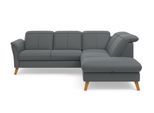 Ecksofa SIT & MORE "Romero L-Form", grau (dunkelgrau), B:250cm H:91cm T:220cm, 100% Polyester, Sofas, Ecksofa, wahlweise mit oder ohne TV-Funktion, Schlaffunktion, Bettkasten