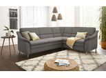 Ecksofa SIT & MORE "Cardoso L-Form", grau, B:249cm H:90cm T:209cm, Flachgewebe (100% Polyester);Struktur (100% Polyester);Luxus-Microfaser (90% Polyester, 10% Polyamid), Sofas, Ecksofa, mit Federkern, wahlweise mit Schlaffunktion und Schubkasten