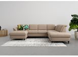 Wohnlandschaft SIT & MORE "Maggiore U-Form", grau (taupe), B:312cm T:224cm, 98% Polyester, 2% Polyamid, Sofas, Wohnlandschaft, wahlweise mit Kopfteilverstellung, Schlaffunktion und Stauraum