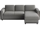 Ecksofa SIT & MORE "Cordoba", anthrazit, B:236cm H:85cm T:161cm, 100% Polyester, Sofas, Ecksofa, wahlweise mit Schlaffunktion und Bettkasten oder Stauraum