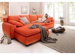 Ecksofa HOME AFFAIRE "Cara Mia L-Form, B: 325 cm - OTTO. Verlässliche Qualität.", orange, B:325cm H:87cm T:183cm, Luxus-Microfaser Vintageoptik (100% Polyester);Microfaser Antiklederoptik (100% Polyester), Sofas, Ecksofa, 4 Zierkissen, optional Schlaffunktion & Bettkasten, Topseller