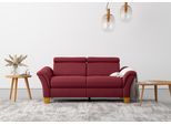 2,5-Sitzer OTTO HOME "Lindgren", rot (bordeaux), B:185cm H:84cm T:93cm, 100% Polyester, Sofas, wahlweise mit TV-Funktion, links oder beidseitig, Kopfteilverstellung