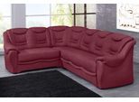 Ecksofa SIT & MORE "Bansin L-Form", rot (bordeaux), B:265cm H:94cm T:215cm, Luxus-Microfaser ALTARA NUBUCK (100% Polyester);SOFTLUX-Kunstleder;NaturLEDER (echtes Rindsleder)/Korpus SOFTLUX-Kunstleder, Sofas, Ecksofa, wahlweise mit Schlaffunktion