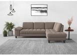 Ecksofa SIT & MORE "Westham L-Form", grau (taupe), B:261cm H:88cm T:179cm, 90% Polyester 10%Polyamid, Sofas, Ecksofa, mit Ottomane, mit oder ohne Schlaffunktion, Bettkasten, Verstellung