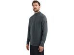 No Excess Pullover half zip mix match knit dark steel
