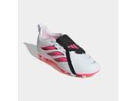 Fußballschuh ADIDAS PERFORMANCE "PREDATOR CLUB KIDS, FESTE BÖDEN/GEMISCHTE BÖDEN, UMSCHLAGBARE ZUNGE", Mädchen, Gr. 34, cloud weiß, solar turbo, core schwarz, Synthetik, Schuhe Fußballschuh, für viele verschiedene Böden geeignet, für Jugendliche & Kinder