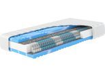 Taschenfederkernmatratze HN8 SCHLAFSYSTEME "Premium-Taschenfederkern-Matratze XXL Gelstar T-1000, 25cm Komforthöhe" Gr. 2, weiß, B:140cm H:25cm L:200cm, Bezug (oben): 65% Polyester, 34% Viskose, 1% Elasthan. Bezug (unten): 65% Polyester, 34% Viskose, 1% Elasthan. Steppfüllung (oben): 100% Polyester. Steppfüllung (unten): 100% Polyester, Matratzen, Taschenfederkernmatratze, Körperunterstützung durc