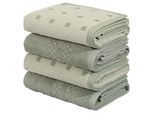 Handtuch OTTO HOME "Regona, Handtücher 50x100cm, flauschig und weich, 500gr/m²", beige (hellgrün, salbei), B:50cm L:100cm, Frottier, Obermaterial: 100% Baumwolle, Handtücher, Premium Handtücher mit Bordüre, Set, 100% Baumwolle, 5 Jahre Garantie
