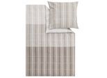 Bettwäsche S.OLIVER "Satin-Flanell Kombi-Bettwäsche s.Oliver", beige, B/L: 155cm x 220cm, 1 Stk., 1 Stk., Mako-Satin, B/L: 80cm x 80cm, 2, Mako-Satin, Obermaterial: 100% Baumwolle, Bettwäsche, Bettwäsche, mit glatter Satin- und kuscheliger Flanellseite