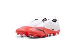 Fußballschuh PUMA "ULTRA NITRO™ 7 MATCH FG/AG Fußballschuhe ohne Schnürung", Damen, Gr. 42.5, ultra rot schwarz, weiß, Obermaterial: Synthetik, Textil. Futter: Textil. Innensohle: Textil. Laufsohle: Synthetik, Schuhe Fußballschuh