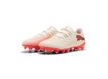 Fußballschuh PUMA "FUTURE 9 PLAY FGAG WNS", Damen, Gr. 43, sugarot almond, puma weiß, ultra rot, puma schwarz, Synthetik, Schuhe Fußballschuh, für Rasen- und Kunstrasenplätze