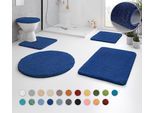 Badematte KLEINE WOLKE "RELAX, Badvorleger, Badezimmer Teppich" Gr. 3, blau (atlantikblau), H:30mm, Polyacryl, Badematten, Badematte, Badteppich, meliert, rechteckig, rund & als Set erhältlich