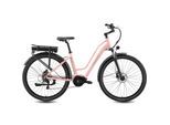 E-Bike MAXTRON "Maxtron Urban 8 City-E-Bike 28 Zoll" Gr. 45, rosa, schwarz, Elektrofahrräder, 45cm, 28 Zoll (71,12cm), (mit integr. Akku), Elektrofahrrad für Alltag und Einkauf