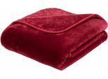Wohndecke GÖZZE "Premium Cashmere Feeling", rot, B:180cm L:220cm, Polyester, Wohndecken, Wohndecke, mit premium Cashmere Feeling, Kuscheldecke