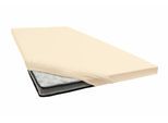 Spannbettlaken JANINE "TOPPER 5001", beige (leinen), 1 Stk., Jersey-Elasthan, 180x200 180x210 180x220 190x200 190x210 190x220 200x200 200x210 200x220 10cm, Jersey-Elasthan, Obermaterial: 95% Baumwolle, 5% Elasthan, Bettlaken, Spannbettlaken, mit Rundumgummizug