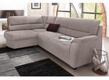 Ecksofa SIT & MORE "Pandora L-Form", grau, B:251cm H:91cm T:176cm, Luxus-Microfaser ALTARA NUBUCK (100% Polyester);Luxus-Microfaser ALTARA NUBUCK (100% Polyester);Luxus-Microfaser (100% Polyester), Sofas, Ecksofa, wahlweise mit Schlaffunktion und Bettkasten