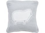 Dekokissen DONE. "SHEEP", silber, B:50cm H:1cm L:50cm, Acryl, Baumwolle, Polyester, Dekokissen_Sitzkissen_Kissenhüllen, Extra weiche Haptik