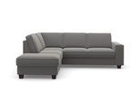 Ecksofa OTTO HOME "County L-Form", grau, B:236cm H:81cm T:213cm, Luxus-Microfaser (100% Polyester);Struktur fein (100% Polyester);Luxus-Microfaser weich (9ß% Polyester, 10% Polyamid), Sofas, Ecksofa, wahlweise Ottomane links oder rechts, mit Federkern-Polsterung