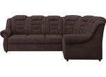 Ecksofa OTTO HOME "Boston L-Form", schwarz (charcoal), B:266cm H:102cm T:216cm, 100% Polyester, Sofas, Ecksofa, mit hoher Rückenlehne, wahlweise mit Schlaffunktion & Stauraum