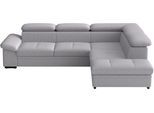 Ecksofa SIT & MORE "Viola, L-Form, B. 249 cm", silber, B:249cm H:73cm T:226cm, 100% Polyester, Sofas, Ecksofa, optional Schlaffunktion